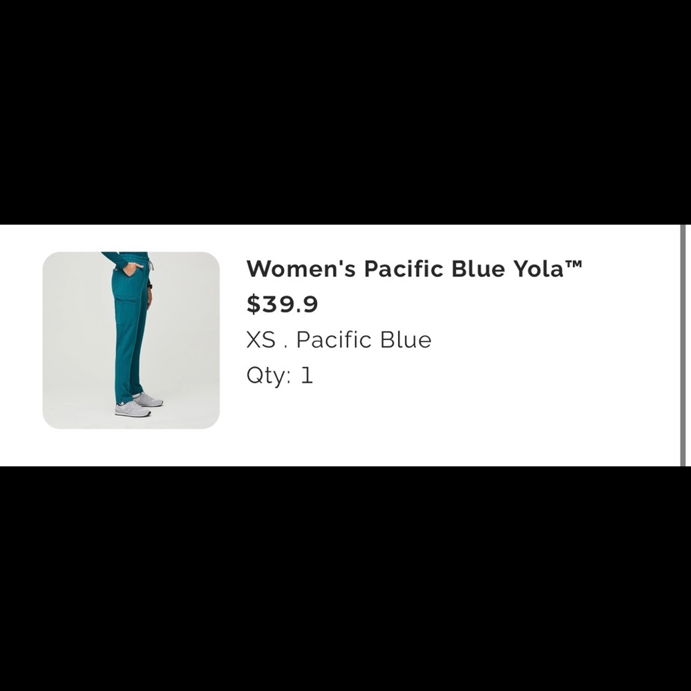 FIGS Pacific Blue Yola scrub pant